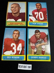 1963 Topps Football Cards 1-170 (P-NM) – You Pick – Complete Your Set