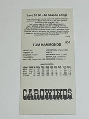 Charlotte Hornets Cleveland Cavaliers NBA Ticket Stub #4 4-2-93 Brad Daugherty