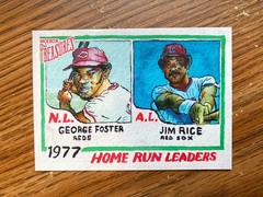George Foster Jim Rice 2025 Topps Shoebox Treasures Andy Friedman #58 Stamp /99