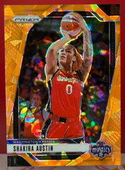 2024 Panini Prizm WNBA #134 Shakira Austin Ice Orange Prizms Washington Mystics