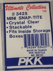 5 PKK Card Mini Snap-tite holder Clear Acrylic Stackable #3425