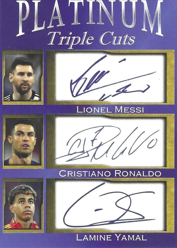platinum triple cuts lionel messi cristiano ronaldo lamine yamal /1000 facs auto