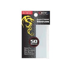 2 packs of 50 (100) BCW 45mmX68mm Clear Mini Euro Sized Board Game Card Sleeves