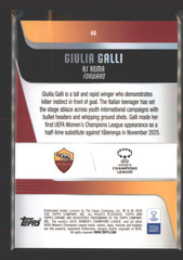 Giulia Galli 2025-26 Topps Chrome UEFA Women&rsquo;s Champions League #40 – (145)