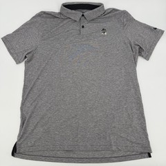 Wake Forest Polo Shirt Mens Large Gray Nike Short Sleeve Woven Demon Decans WF