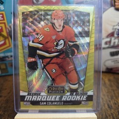 2024-25 O-Pee-Chee Platinum Neon Yellow Surge Sam Colangelo Rookie Card