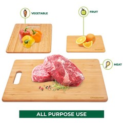 Freshware Bamboo Cutting Board Set of 3 (8×6, 11×8.5, 13×9.5 in),