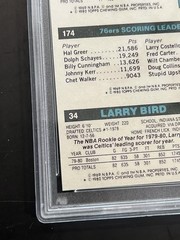 Reprint Rookie Card Larry Bird Magic Johnson Julius Erving Triple Auto Signed AU