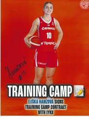 ELISKA HAMZOVA Signed 8.5 x 11 Photo WNBA Basketball MINNESOTA LYNX Free Ship