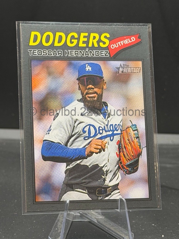 MLB 2026 TOPPS HERITAGE – Teoscar Hernandez – Dark Gray Black Border #93 Dodgers