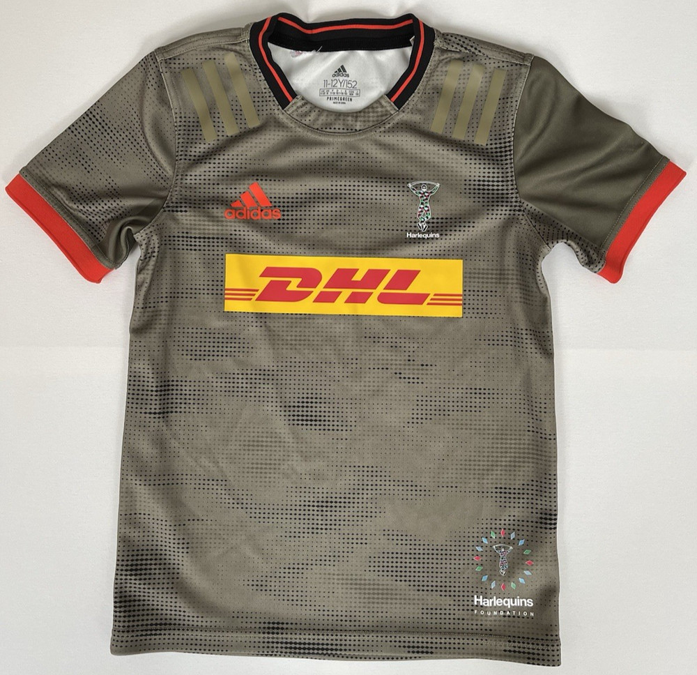 Adidas Harlequins 2021/22 Rugby Jersey Kids 11-12 Years L Third European DHL
