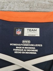 Denver Broncos NFL Women’s M T-Shirt Short Sleeve Navy W/ Orange White Lace