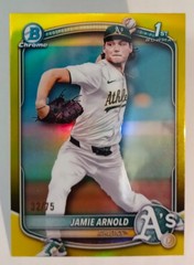 2025 Bowman Draft Chrome 1st Jamie Arnold Yellow Refractor /75