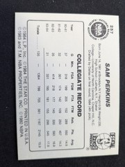 1984-85 Star Basketball Card # 257 Sam Perkins (RC) – Dallas Mavericks (NM)