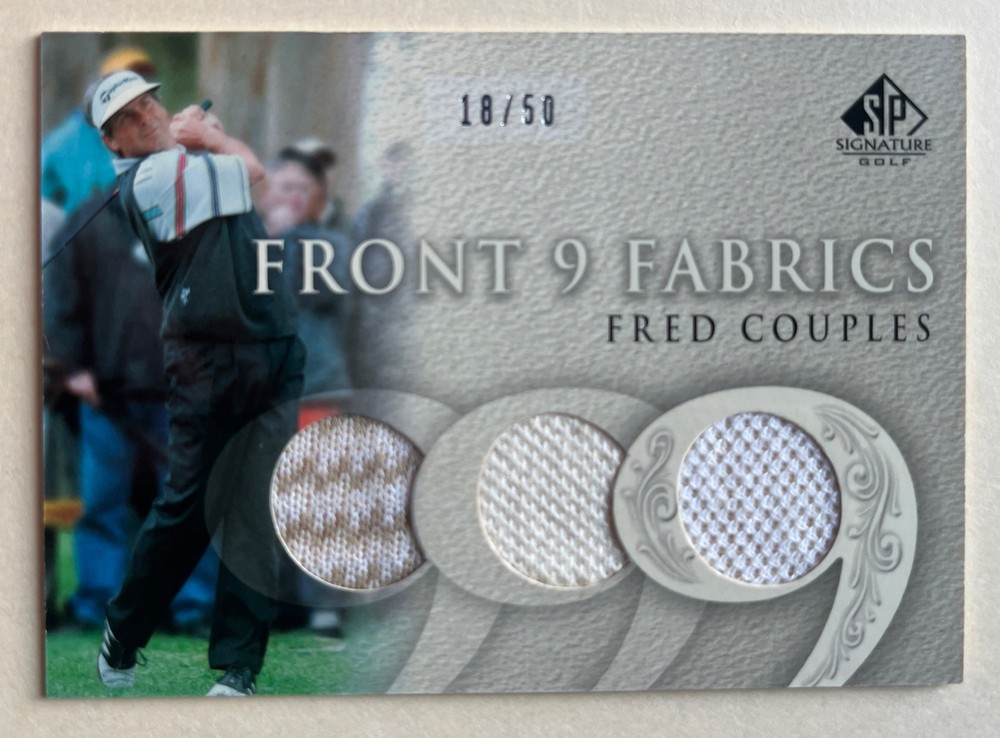 FRED COUPLES 2004 SP Signature Golf Front 9 Fabrics Triple Swatch #50