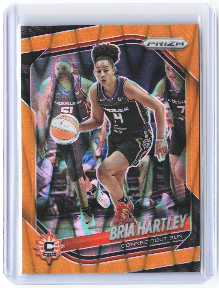 2025 Panini WNBA Prizm Bria Hartley Gold Ice 1/10 Connecticut Sun Alpha Bookend