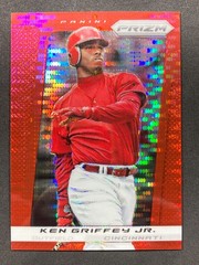RED PULSAR PRIZMS 2013 Panini Prizm Ken Griffey Jr #183 Reds Color Match