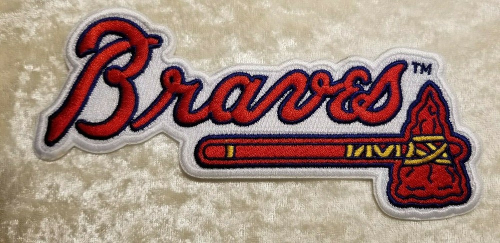 Atlanta Braves Name BIG 6.25&Prime; Iron /Sew On Embroidered Patch ~ Free Tracking!