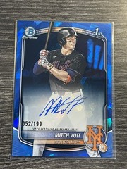 2025 Bowman Draft Sapphire Mitch Voit Chrome Auto 1st Prospect #/199 Mets