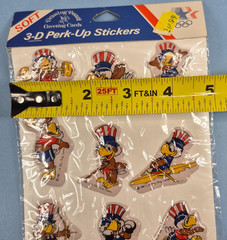 Vintage 1984 Los Angeles Olympics Sam the Olympic Eagle Perk Up Stickers Sealed