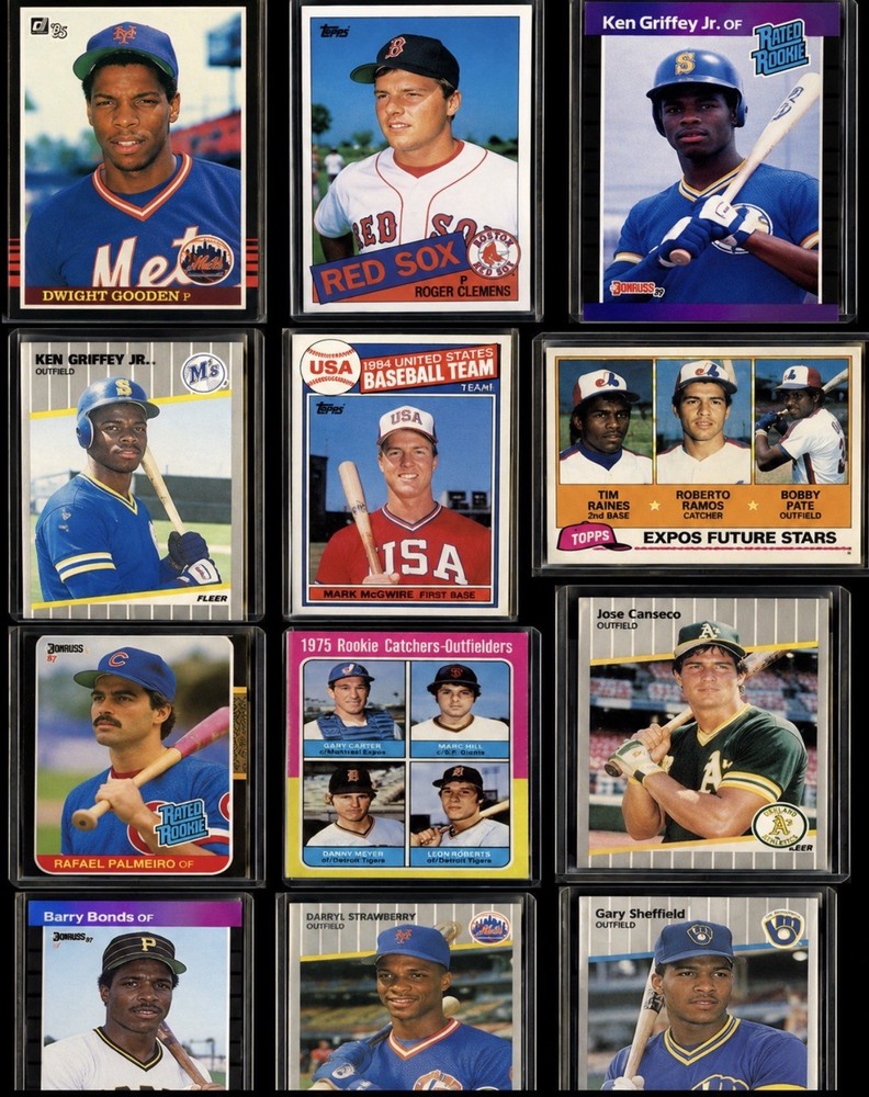 Topps Vintage MLB Baseball Card Lot 12 Cards Rookie 1989 Gooden Griffey
