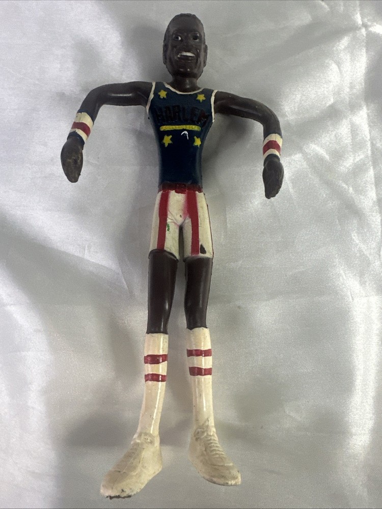 1970’s Vintage Harlem Globetrotter 9&Prime; Bendable Basketball Player Toy With Ball