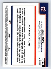 2025 Topps Chrome Update Series James Wood Rookie Debut (RC)