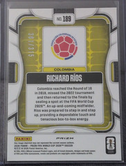 Panini 2026 Prizm FIFA World Cup Richard Rios Orange Flash Prizm #189 /315