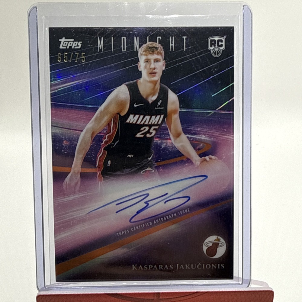 2025-26 Topps Midnight Kasparas Jakucionis Rookie Horizon Dusk Auto #/75 RC