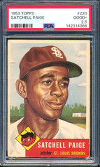 1953 Topps #220 SATCHEL SATCHELL PAIGE St. Louis Browns Brand New Label~ PSA 2.5