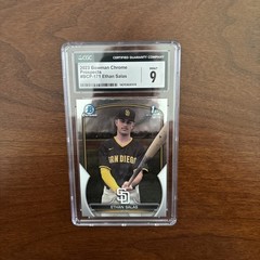 1st 2023 Bowman Chrome BCP-171 GRADED GMT ETHAN SALAS RC Padres #1 Futures Game