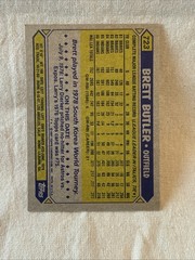 1987 Topps – Brett Butler #723 Auto Autograph Cleveland Indians MLB Black Ink