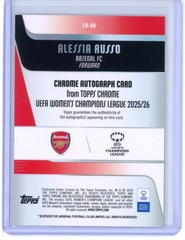 2025-26 TOPPS CHROME UEFA WOMEN&rsquo;S UWCL GOLD REFRACTOR AUTO ALESSIA RUSSO 14/50