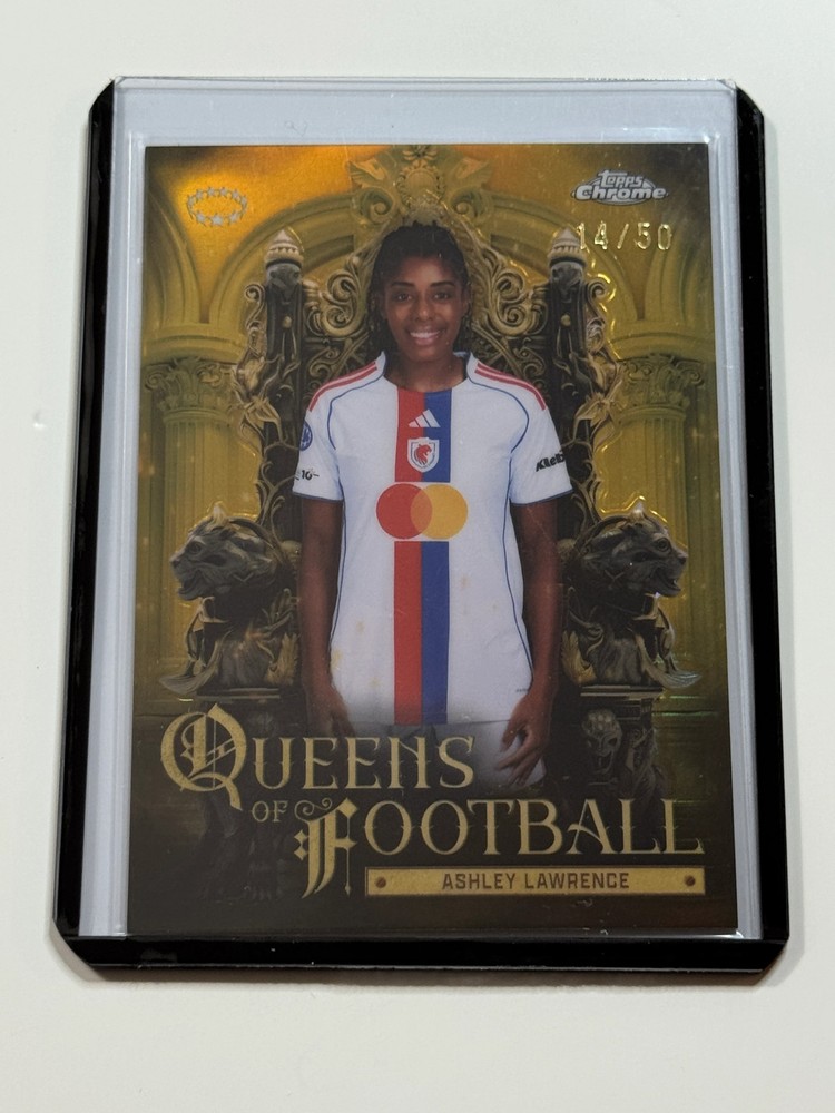 2025-26 Topps Chrome UWCL Queens Of Football Gold #5 Ashley Lawrence 14/50