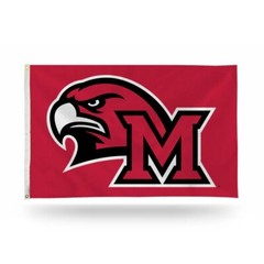 Miami University RedHawks Red Background Team Logo Flag 3×5 FT Banner