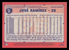 Jose Ramirez 1991 75th 2026 Topps Series 1 T91-69 Cleveland Guardians
