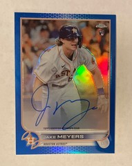 2022 Topps Chrome Rookie Autographs Blue /150 Jake Meyers On Card Auto (AU, RC)