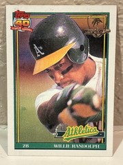 1991 Topps Desert Shield #525 Willie Randolph Oakland Athletics NRMT G