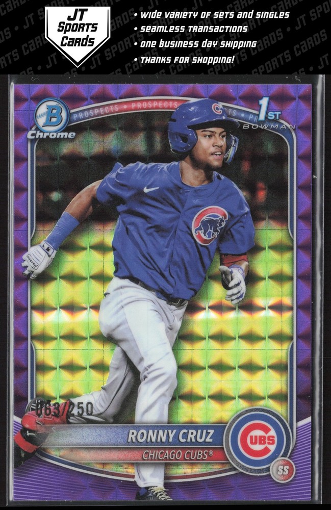 2025 Bowman Chrome Ronny Cruz BCP-213 1st Purple Geometric Refractor /250