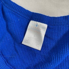 Los Angeles Dodgers MLB Blue Ribbed Long Sleeve Script Logo Shirt Women&rsquo;s LARGE