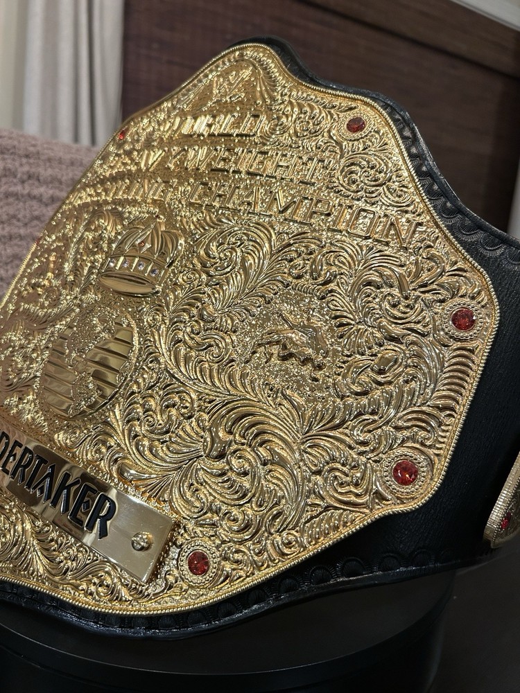 3D BIG GOLD HEAVYWEIGHT CHAMPIONSHIP REPLICA BELT CNC HD & 24K GOLD PLATED