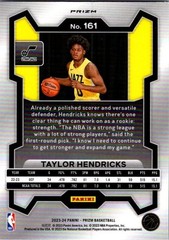 2023-24 Panini Prizm – Taylor Hendricks #161 Ice Prizm (RC)