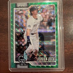 2026 Topps Chrome Jordan Beck Green Geometric Refractor #/99 Rockies