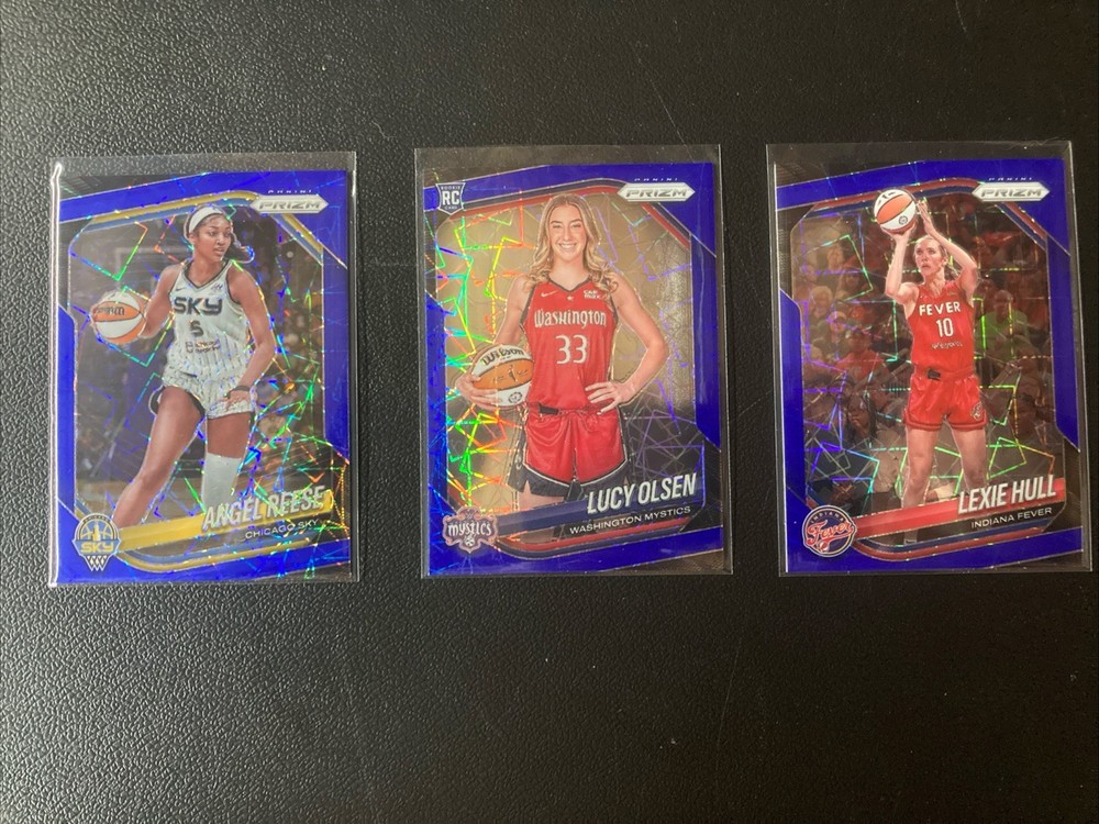2025 Panini Prizm WNBA Purple Lazer Lot Lucy Olsen Angel Reese Lexie Hull!