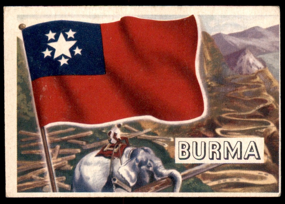 1956 TOPPS Flags Of The World BURMA #11