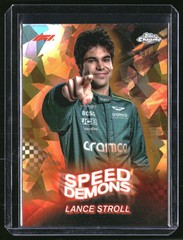 2024 Topps Chrome Sapphire F1 Lance Stroll Speed Demons Gold 43/50 #SD-12 Aston