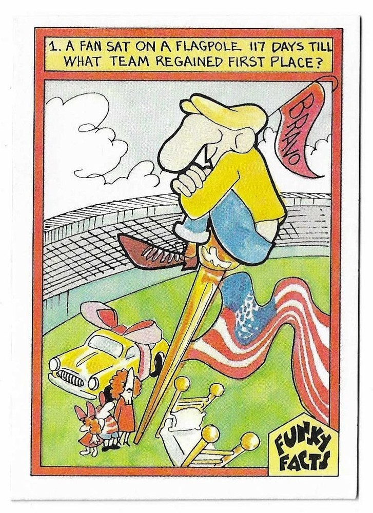 1976 Funky Sales Corp Funky Facts Baseball Fantastic Fans #11 Cleveland Indians