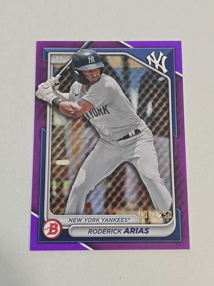 2024 Bowman Roderick Arias #BP-100 Purple /250 ps5..