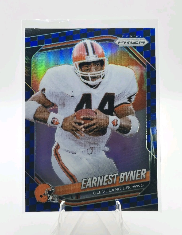 2025 Prizm Earnest Byner Black Blue Checkerboard #14 SSP Cleveland Browns Legend