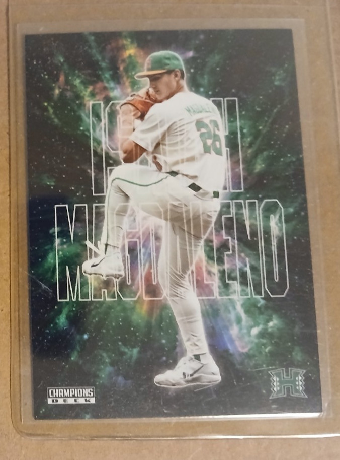 2026 Champions Deck Hawaii Rainbows baseball Isaiah Magdaleno insert card B
